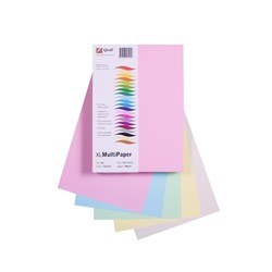 QUILL COLOUR COPY PAPER A4 80gsm 500 Pastel Assorted